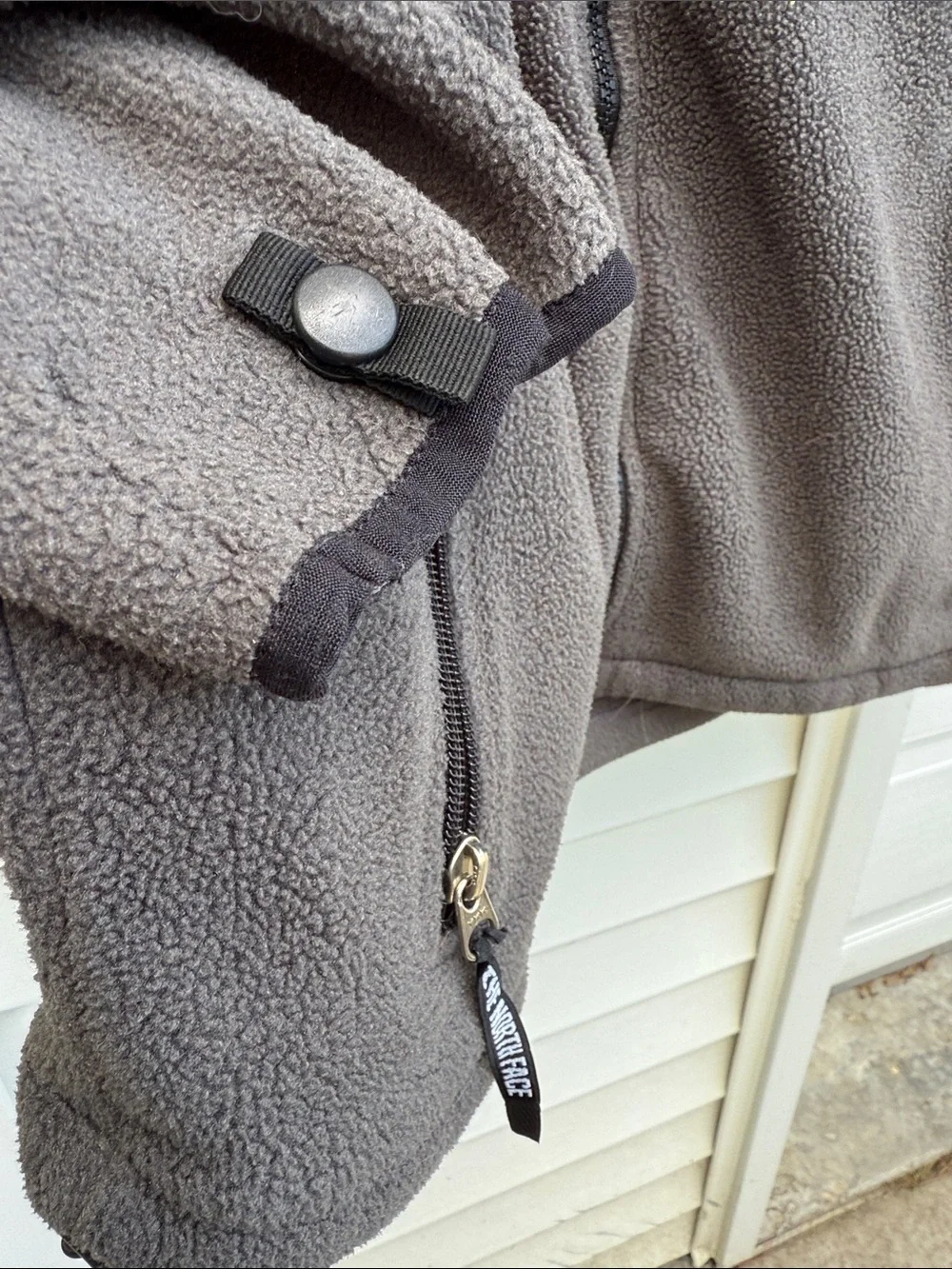 The North Face Grey Full Zip Fleece Jacket Sweatshirt Men’s size Medium